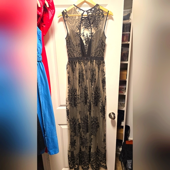 ABS Allen Schwartz Dresses & Skirts - Elegant Black Lace Evening Dress